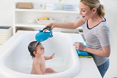 skip hop moby bath rinse cup: enjuagadora de cascada sin lágrimas, azul