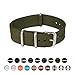 ARCHER Watch Straps, Premium Nylon NATO Straps, Choice of Color and Size (Olive, 18mm)