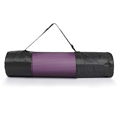 CSFLY Yoga Mat, Premium Non-Slip Exercise Mat with Carry Strap, Multi Purpose Eco Friendly Fitness Gym Mat for Yoga, Pilates, Floor Exercises, Sit-Ups, Stretching and Gymnastics 183 x 61 x 0.6CM Pink