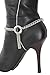 TFJ Women Western Fashion Jewelry Boot Chain Bracelet Silver Metal Ring Fringes Bling Shoe Charm