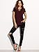 MakeMeChic Women's Short Sleeve V Neck Lace Up T-Shirt Top Burgundy M