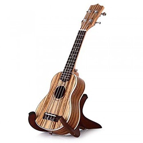 Zimo 23" Ukulele 4 Strings Zebrawood Concert Ukulele Acoustic Uku Aquila String W/Bag
