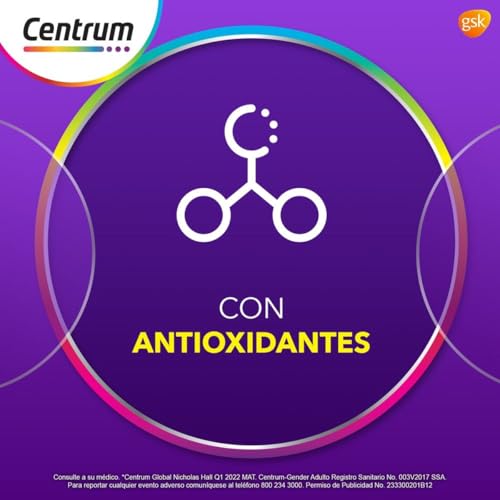 Centrum Multivitamínico Gender Adulto Mujer com Magnesio, Vitamina C, Retinol y Zinc 60 Tabletas