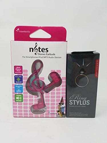 2 Item Bundle: 1 Pink headphone and 1 iRing Stylus