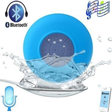 Blue - Waterproof Portable Wireless Bluetooth 3.0 Mini Speaker,Shower,Pool,Car,Handsfree Mic for Apple iphone 4/4S,iPhone5/5S,ipad,ipod,Samsung galaxy