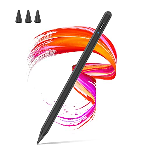 Stylus Pen for iPad with Palm Rejection, Apple Pencil 2nd Gen with Magnetic Design, iPad Pencil Compatible with 2018-2023 iPad Pro 11/12.9, iPad Mini 5/6, iPad Air 3/4/5, iPad 6/7/8/9/10(Black)