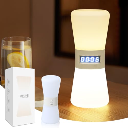 LED Visual Timer Hourglass - Rechargeable Digital Countdown ADHD Timer for Kids & Adults (1-99 Mins Adjustable), Time Flow Simulation with Time Management for Classroom,Kitchen,Room,Home (Warm-White)