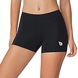 BALEAF Women's 3 Inches Active Fitness Compression Volleyball Shorts Workout Spandex