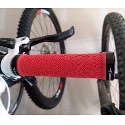 corki Mountain Bike Grips,Double Lock on Locking Bicycle Handlebar