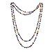 Qitian 6mm Agate Beads Necklace Bracelet Multicolor Handmade Strand Long Necklace for Women 47''