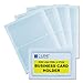 C-Line Self-Adhesive Business Card Holders, Side Load, 2 x 3.5, Clear, 10/Pack