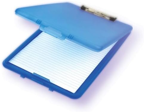 Zhigao A4 Plastic Compact Clipboard Paper Storage Box File Blue