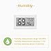 LinkDm 4 Pack White Mini Digital Electronic Temperature Humidity Meters Gauge Indoor Thermometer Hygrometer LCD Display Fahrenheit (℉) for Humidors, Greenhouse, Garden, Cellar, Fridge, Closet