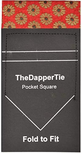 TheDapperTie - Men's Solid Flat Pre Folded Pocket Square on Card