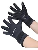 OMGear Neoprene Gloves for Snorkeling Diving Kayaking Surfing Spearfishing All Watersports (Black, XXL)