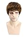 Kalyss Short Brown Curly Wavy Wigs for Women Premium Synthetic Brown Men's Wig
