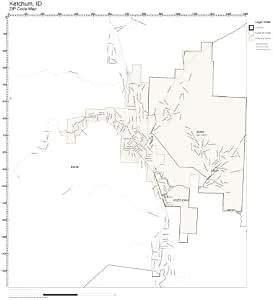 Amazon.com: ZIP Code Wall Map of Ketchum, ID ZIP Code Map Laminated