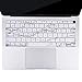 MOSISO Keyboard Cover Compatible with MacBook Air 13 inch 2019 2018 Release A1932 Retina Display with Touch ID, Waterproof Dust-Proof Protective Pattern Silicone Skin, White Marble