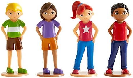 Wonderhood Kids - Set of 4 People Figurines - Compatible with Building and Play Sets for Creativity, Imagination and Pretend Fun