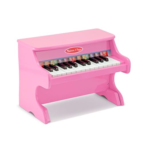 Melissa & Doug Learn-to-Play Pink Piano with 25 Keys and Color-Coded Songbook