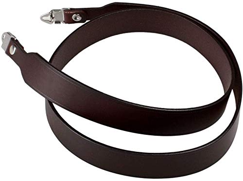 Wide Genuine Leather Neck Strap Shoulder Belt with lugs 500CM 501CM 503CX 503CW Camera Dark Brown