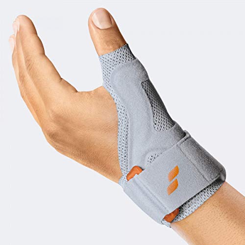 SPORLASTIC - 7610 RHIZO HIT PLATINUM semi-rigid thumb orthosis in 3D fabric with mouldable metal reinforcement - Large