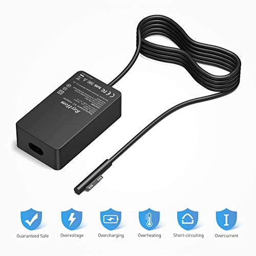 Rayhom Surface Pro Charger 36W- Power Supply Adapter for Microsoft Surface Pro X Pro 7 Pro 6 Pro 5(2017) Pro 4 Pro 3 Surface Laptop 1/2/3 Microsoft Surface Book Surface Go Laptop Tablet