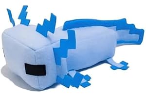 XSLWAN Blue Axolot Plush Plush Stuffed Toy Soft Throw Pillow Decorations for Video Game Fans, Kids Birthday Party Favor Preferred Gift for Holidays, Birthdays(Blue Axolot)