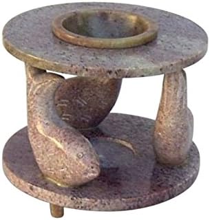 Soapstone Oil Burner, Three Pillar Fish - Nautical Decor