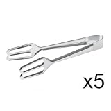 Multi-Purpose Stainless Steel Serving Tongs - Pack Of 5