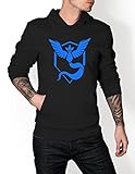 Men's Pokemon Go Team Mystic Logo Black Hoodie