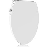 Bidet Seat Elongated with Dual Nozzle, Non Electric Bidet Attachment for Toilet, Adjustable Water Pressure Wash for Personal Care and Bathroom Upgrade, Easy DIY Install PP Toilet Seat