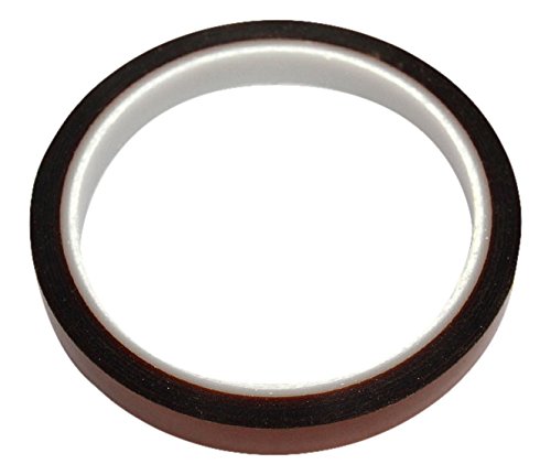 BONUS Eurotech 1BL08.02.0012/033A# 1Bl08.02 Polyimide Masking Tape, Silicon Based Adhesive, Width 12 mm, Length 33 m, Total Thickness 0.06 mm, Temperature Resistance In 30 Minutes: +268°C, Amber