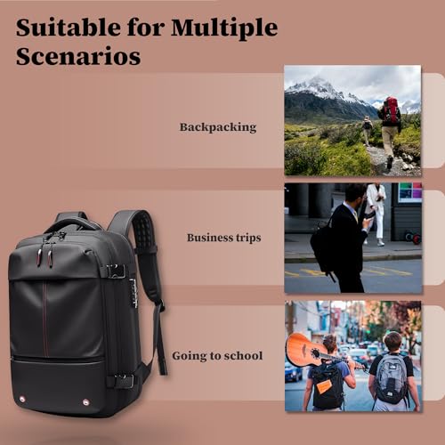 Mochila de viaje con vacio, 19 inch Space Bag Mochila, Vacuum Backpack Travel, con Bomba de Vacío, Mochila con Bolsa de Aire Antirrobo para Viajes