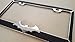 Batman Chrome 3D on Black Carbon Fiber Style Chrome Metal License Frame