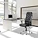 LCH Mesh Office Chair High-Back PU Leather Home Computer Desk Chair Executive Ergonomic Swivel Chair Padded Headrest Lumbar Support Adjustable Arms(Black)