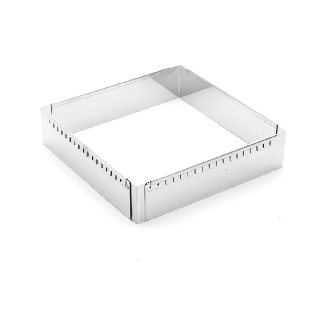 DE BUYER 3013.20 Stainless Steel Frame Extendible 20 x 20 x 5 to 37 x 37 cm