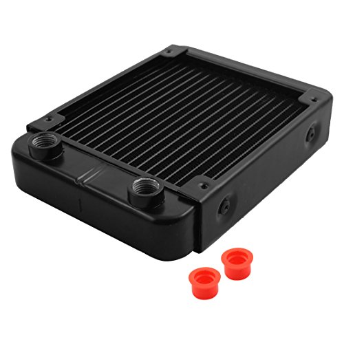 uxcell Aluminum Computer CPU 18 Pipes Water Cooling Heat Exchanger Radiator 120mm Black