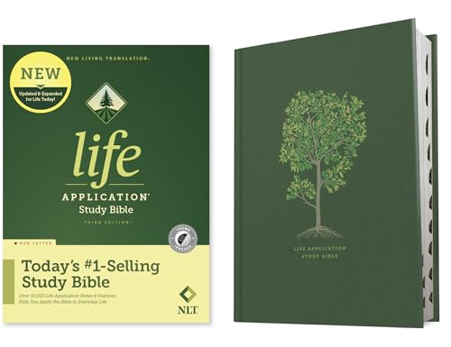 NLT Life Application Study Bible, Third Edition (Red Letter, Hardcover, Indexed) Tyndale NLT Bible with Thumb Index, Updated Study Notes and Features, Full Text New Living Translation