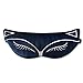 Cute Animal Sleep Eye Mask, Aimell Sexy Fox Cat Double-side Smooth Real Silk Eye Shade with Adjustable Strap (Dark Blue)