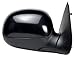 Passenger Side Mirror for Ford F150, F250 LD Pick-Up, Black, w/PTM Cover, Foldaway, Manual (Will not fit on Crew Cab Models)