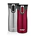 Contigo West Loop Stainless Steel Vacuum-Insulated Travel Mug with Spill-Proof Lid, 16oz 2-Pack, Very Berry & Steel Colors, Keeps Hot to 5h & Cold to 12h