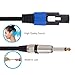 Pyle 15' Speakon Speaker Connector to 1/4