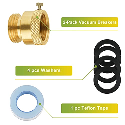 SUNGATOR Anti Siphon Valve, 6Pack Hose Bib Vacuum Breakers Set, 3/4