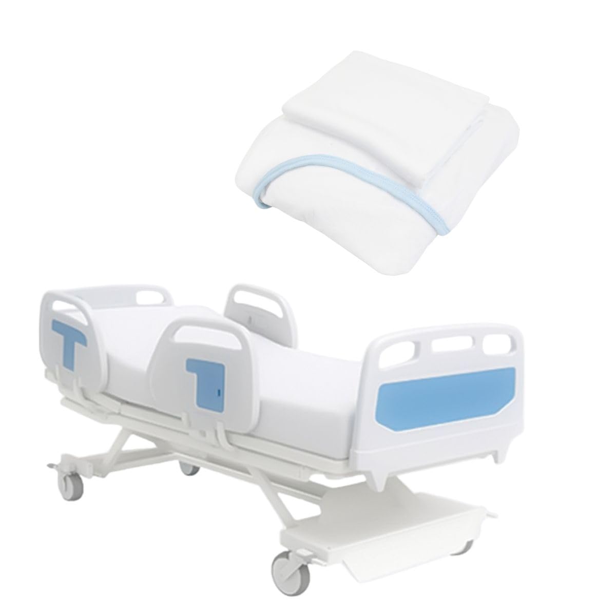 Interfit Knitted Fitted Sheet, White, Single Bed, Fits Hospital Beds & Profile Beds