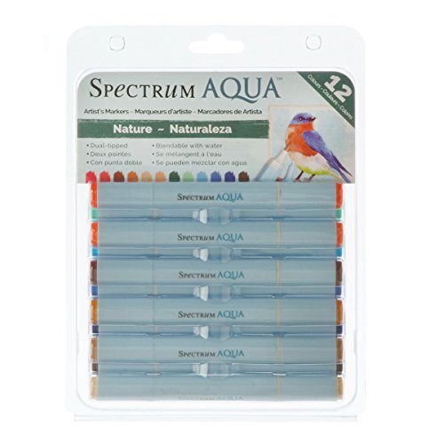 Crafter's Companion S-Aqua-NAT Nature Spectrum Noir Aqua Markers (12 Pack)
