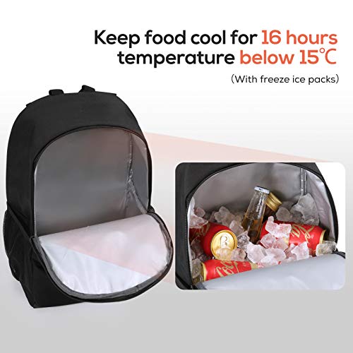 TOURIT Cool Backpack Cool Bag 25 Litres Men's Thermal Backpack Women's Backpack Waterproof Lightweight for Picnics, Camping, Hiking, 28 Cans