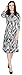 Baby'O Women's Printed Fit and Flare Midi Length Dress