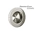 Circular Recessed Sliding Door Handles Round Flush Finger Pulls Diameter:2-1/2 in Stainless Steel 2 Pack