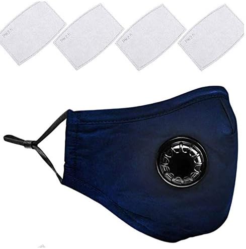 Drita Washable Reusable Cover Fleece Half Face Windproof Face Mask for Outdoor Sport (Blue)